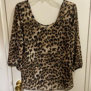 Mandee Leopard Print Blouse